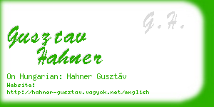 gusztav hahner business card